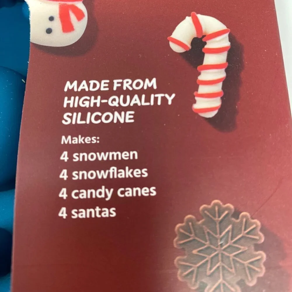 So Yummy Bella 2pc Chocolate Mold Set Snowman Santa Snowflakes Candy Canes